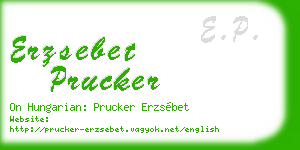 erzsebet prucker business card
